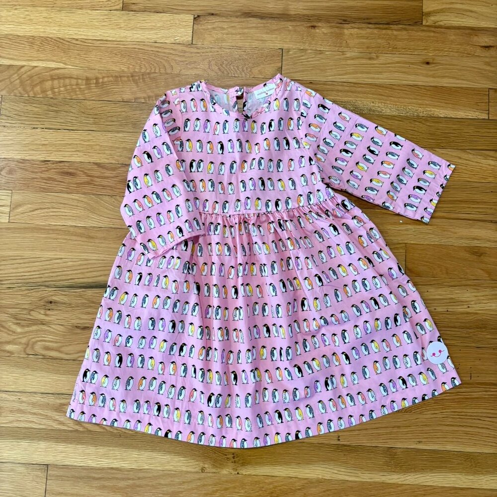 Smiling Button Penguin Parade Winnie Dress Size 8 **SISTER MATCH IN CLOSET**